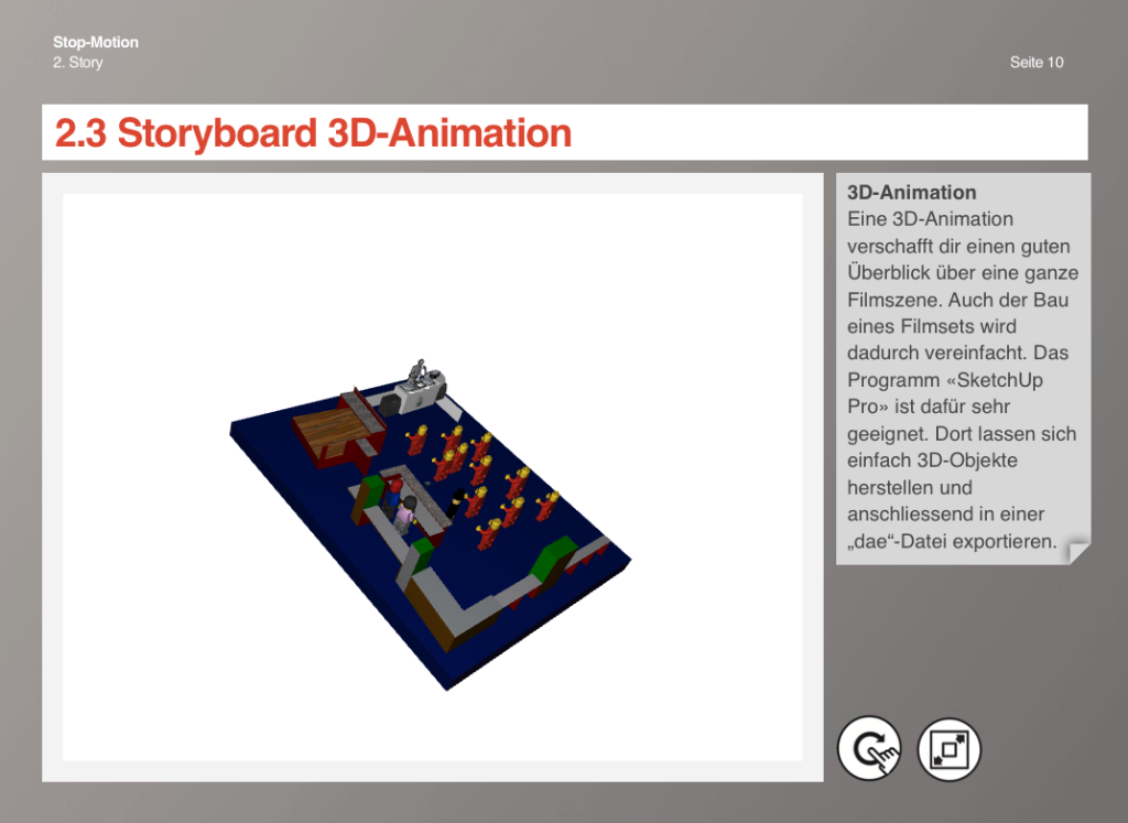 Stop-Motion eBook: Storyboard 3D-Animation